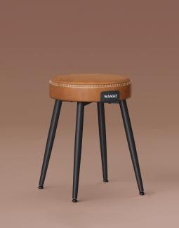 VASAGLE Esszimmerstuhl (1 St), Sitzhocker, EKHO Series, Kunstleder, 48,2 cm hoch, karamellbraun