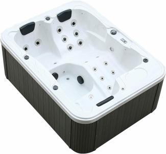 XXL Luxus SPA LED Whirlpool SET 210x160 Farblicht Outdoor-Indoor Pool 3 Personen