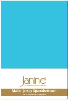 Janine Mako Jersey Spannbetttuch Bettlaken 180 - 200 x 200 cm OVP 5007 52 türkis