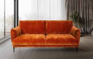 Sofa Designersofa MADISON 2-Sitzer in Stoff Dress Me Kupfer