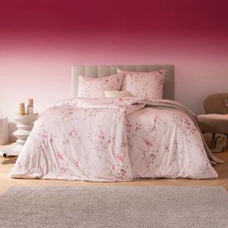 Estella Mako Jersey Bettwäsche 155x220 Elsa puder Blumen Kirschblüte 6276-202