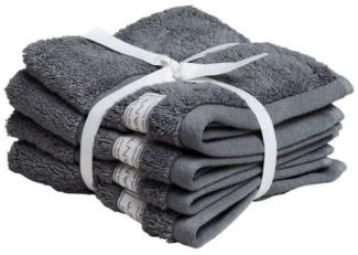 Gant Home Seifentuch Set Gesichtstücher Premium Towel Anchor Grey (30x30cm) (4-teilig) 852007201-143