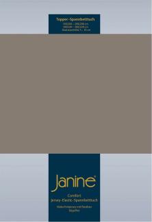 Janine Topper Comfort Jersey Spannbetttuch | 180x200 cm - 200x220 cm | taupe