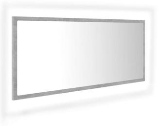 LED-Badspiegel Betongrau 100x8,5x37 cm Acryl