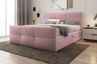 99rooms Olomana Boxspringbett Webstoff MALMO_NEW 180x200 cm Rosa