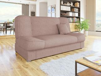 Mirjan24 'Gemini' Schlafsofa mit Bettkasten, 3 Sitzer Sofa, Couch mit Schlaffunktion, Bettsofa, 80 x 175 x 80 cm Silber
