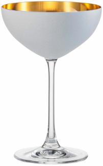 Eisch Dessertschale Cosmo Weiß, Servierschale, Kristallglas, Gold, Weiß, 250 ml, 72355180