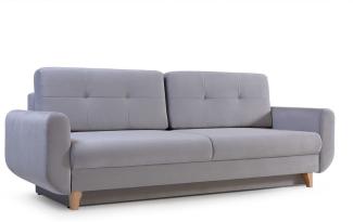 Sofa 3-Sitzer Schlafsofa ARLET Stoff Pastellblau