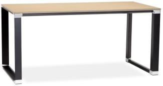 Kokoon Design Schreibtisch Warner Holz Natur / Schwarz 160x75x80 cm