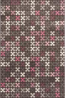 Dekoria Teppich Modern Puzzle Charisma rose-frost grey 135x190cm