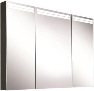 Schneider ARANGALINE LED Lichtspiegelschrank, 3 Doppelspiegeltüren, 100x70x12cm, 160. 501. 02. 41, Ausführung: EU-Norm/Korpus schwarz matt - 160. 501. 02. 41