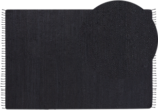 Teppich Jute schwarz 160 x 230 cm Kurzflor SINANKOY