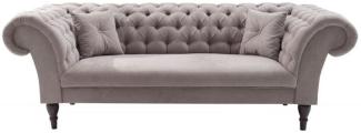 Casa Padrino Chesterfield Sofa in Greige 225 x 90 x H. 79 cm - Designer Chesterfield Sofa