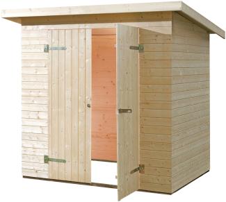 WEKA Gerätehaus 344 Gerätehaus aus Holz Geräteschrank mit 14 mm Wandstärke Gartenhaus mit Montagematerial