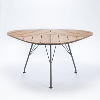 HOUE LEAF Gartentisch aus Bambus Stahlgestell 145,5x145,5 cm
