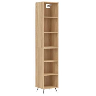 Highboard Sonoma-Eiche 34,5x32,5x180 cm Holzwerkstoff (Farbe: Braun)