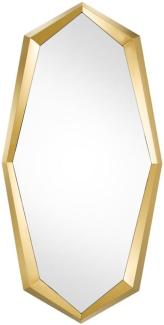 Casa Padrino Designer Edelstahl Spiegel / Wandspiegel Gold 90 x H. 180 cm - Luxus Qualität