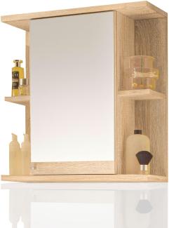 Spiegelschrank Mykonos Badmöbel Bad Spiegel Wandmontage Medizinschrank 66cm Sonoma Weiß