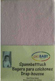 proBABY Frottee-Spannlaken rosé 70/140