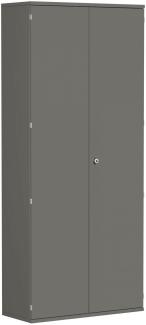 Garderobenschrank mit ausziehbarem Garderobenhalter, 100x42x230cm, Graphit