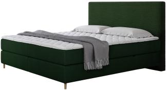 Boxspringbett Lorenka Cord (Farbe: Poso 14 + Kronos 14, Größe: 140x200 cm)