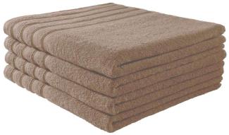 Handtuch Baumwolle Plain Design - Farbe: braun, Größe: 70x140 cm