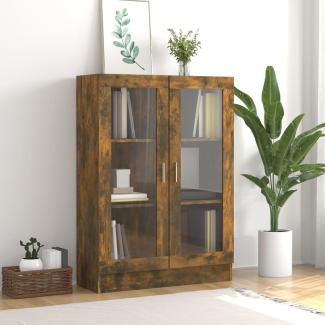 vidaXL Vitrinenschrank Räuchereiche 82,5x30,5x115 cm Holzwerkstoff 815618