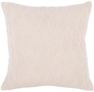 Present Time Kissen Checkered Knitted Cotton Off White (45x45cm) PT4033WH