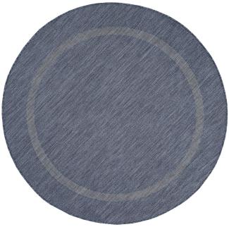 Outdoor Teppich Renata rund - 200 cm Durchmesser - Blau