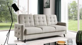 Sofa 3-Sitzer Schlafsofa Designersofa GARNET Stoff Luis Beige