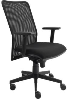 Bürodrehstuhl Solid 2 mit Netzrücken, Schwarz