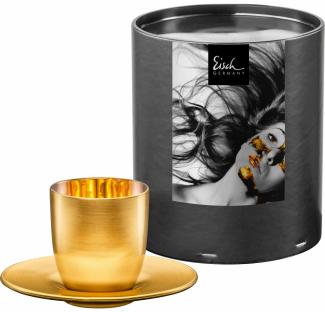 Eisch COSMO COLLECT Gold Espressoglas mit Untertasse - A