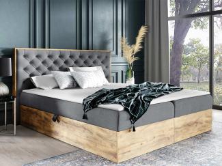 Boxspringbett Worik 3, Farbe: Eiche Wotan + Faro 4