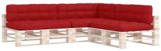 Palettensofa-Auflagen 7 Stk. Rot