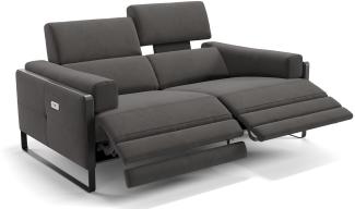 Sofanella 2-Sitzer MILO Stoffsofa Designersofa Couch in Dunkelgrau