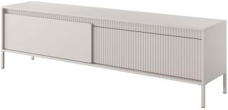 Lowboard Senso TV-Element 188x40x54cm beige Grifflos mit Klapptüren