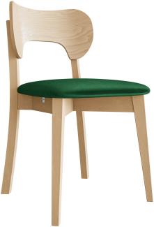 Esszimmerstuhl Gamirut, Stuhl aus Buchenholz für Küche, Restaurant (Buche / Magic Velvet 2225)