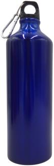 Aluminium Trinkflasche 1000ml farbig mit Karabiner Wasserflasche Sportflasche
