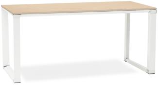 Kokoon Design Schreibtisch Warner Holz Natur / Weiß 160x75x80 cm