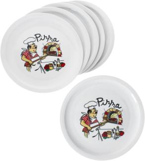 6er Set Luigi Pizzateller Ø30,5cm 6 Personen XL-Teller Pizza Bäcker große Platte