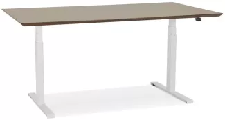 Kokoon Design Schreibtisch Sidebu Holz Wallnuss und Weiß 150 cm