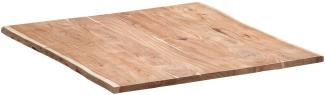 Tischplatte Baumkante Akazie Natur 80 x 80 cm NOAH 76629756