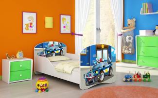 Kinderbett Milena mit verschiedenen Mustern 160x80 Police