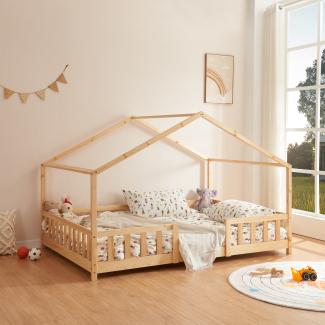 Kinderbett Treviolo 120x200 cm Holzfarben [en. casa]
