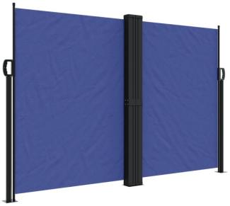 vidaXL Seitenmarkise Ausziehbar Blau 160x600 cm