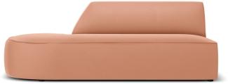 Micadoni 2-Sitzer Samtstoff Modul Ruby Links | Bezug Pink | Beinfarbe Black Plastic