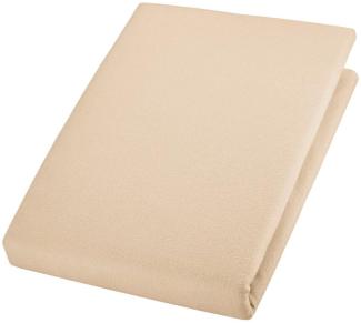 Cotonea Edel-Biber Bio-Baumwolle Spannbetttuch|80x200 cm| caramel