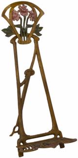 Casa Padrino Jugendstil Gusseisen Staffelei Antik Braun Rostoptik / Mehrfarbig H. 42,5 cm - Barock & Jugendstil Deko Accessoires
