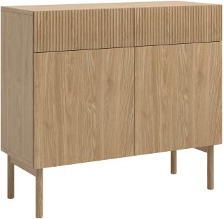 Selsey Nolie - Sideboard 2-türig mit 2 Schubladen, Eichenholzoptik, 100 cm