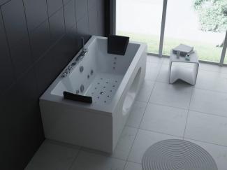 PureHaven Whirlpool 180x90 cm Heizung Reinigungsprogramm & Lichttherapie Wasserfall Bluetooth-fähiges Soundsystem
